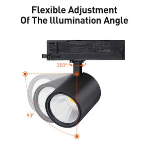 Ecolux Moderno 10W 20W 30W 40W 45W 360 Movable <span class=keywords><strong>Track</strong></span> <span class=keywords><strong>Lighting</strong></span> 5000K Cob LED Alumínio <span class=keywords><strong>Track</strong></span> Spot Light para Loja de roupas - Product Image 3