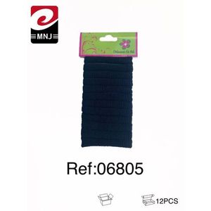 Elastico per capelli MNJ blu scuro, 12 pezzi, per acconciature - Product Image 1