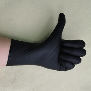 Gants en nitrile noir de 5 mil et 4 mil pour salon de beauté, salon de coiffure, salon de tatouage, sans latex, pour une utilisation sécuritaire - Product Image 1