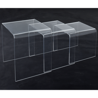 Table basse moderne en acrylique transparent CTT-1 l'ameublement de maison simple avec des bords arrondis en gros