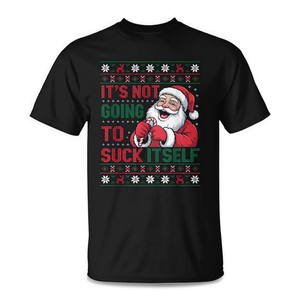 Camiseta de Suéter Navideño Feo con Diseño de Santa, Regalo Festivo, Unisex para Adultos, Manga Corta, Cuello Redondo, Impresión Digital, Tallas S-2XL - Product Image 2