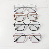 Monturas de Gafas de Titanio Puro Poligonal al por Mayor, Gafas Ópticas de Titanio Delgadas Multicolor para Prescripción, Stock a Granel