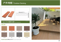 25mm Épaissir WPC Bois Plastique Plancher Extérieur Terrasse Pont Panneau Composite pour Escalier Parc Piscine