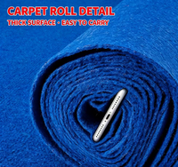 Tapis rouge grand format en tissu non tissé avec texture moelleuse pour événements temporaires