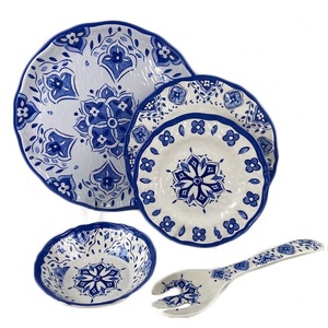 Plateau à gâteau aux amandes bleu <span class=keywords><strong>marocain</strong></span> <span class=keywords><strong>de</strong></span> 19 ''Plateau à pain <span class=keywords><strong>de</strong></span> service en mélamine durable - Product Image 5