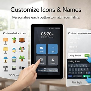 Interruptor de Luz Inteligente LANBON L10 con Pantalla LCD Grande, Iconos Personalizables, 1/2/3/4 Canales, WiFi 2.4GHz, Zigbee, Compatible con <span class=keywords><strong>Alexa</strong></span>/Google Home, Activación por Movimiento - Product Image 3