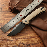 Couteau de poche pliant en acier 14C28N, lame revêtue de titane, manche G10, qualité industrielle, dureté 60HRC, pour le camping en plein air, OEM