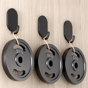 Crochet adhésif puissant sans perçage pour porte de cuisine ou de salle de bain, sans traces sur le mur arrière, crochet en acier inoxydable - Product Image 4