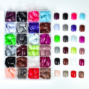 <span class=keywords><strong>Uñas</strong></span> acrílicas cortas a granel en caja de salón, colores mezclados para mujer, <span class=keywords><strong>color</strong></span> <span class=keywords><strong>rojo</strong></span> cálido, venta al por mayor, <span class=keywords><strong>uñas</strong></span> postizas - Product Image 6