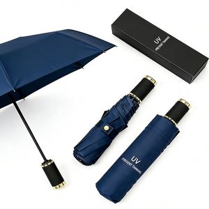 ร่มพับ 3 ตอน 8 ก้าน ป้องกันลมแรง แดดจัด และฝนตก พร้อมโลโก้ Paraguas - Product Image 1