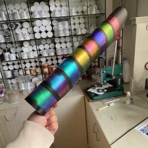 Bột vàng son môi nhựa dạ quang sắc tố mica sơn Tắc Kè Hoa Oxit sắt màu Đỏ Pr-790 công viên nhựa đường lân quang - Product Image 2