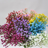 Bunga Babysbreath Plastik Laris Manis 234 Kuntum Biru Gypsophila 35cm untuk Buket Pengantin Dekorasi Pernikahan dan Hiasan Tengah Meja Rumah