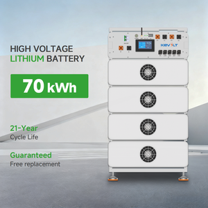 แบตเตอรี่ KEVOLT LiFePO4 60kWh 70kWh 100kWh แบตเตอรี่เก็บพลังงานแสงอาทิตย์แรงดันสูง แบตเตอรี่สำหรับบ้าน - Product Image 1