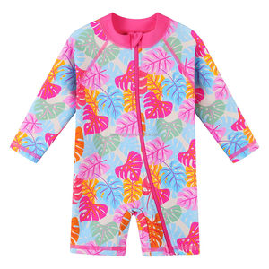 OEM/ODM Fournisseur <span class=keywords><strong>de</strong></span> maillots <span class=keywords><strong>de</strong></span> <span class=keywords><strong>bain</strong></span> pour enfants Garçons Filles UPF 50 + UV Sunsuit Cute Floral Swimming Kids Wetsuit Zipper 1-10Y Swim Clothes Hawaii - Product Image 6