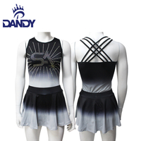 Conception imprimée fantaisie Cheerleading pratique porter des motifs sublimés Styles personnalisés exercice danse réservoirs hauts et jupe