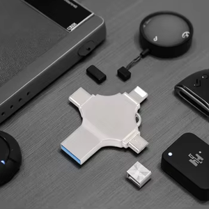 다기능 가제트 <span class=keywords><strong>4</strong></span> In1 전화 OTG Cle <span class=keywords><strong>USB</strong></span> 플래시 드라이브 64GB Type-C Pendrive 아이폰 안드로이드 용 플래시 디스크 - Product Image 4