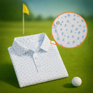 OEM 80% Polyester 20% Spandex Personnel Personnalisé Texturé Polo t-shirt pour Hommes Haute Qualité Golf Vêtements Logo Personnalisé - Product Image 1