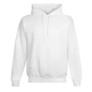 Hoodie Pria Klasik Putih, Hoodie Pull Over untuk Musim Dingin