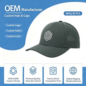 <b>Plain</b> Blank Men Custom Pvc Rubber Patch logo <b>Cap</b> Waterproof Hat Laser Cut Hole Rope Hat Snapback <b>Caps</b> - Product Image 1