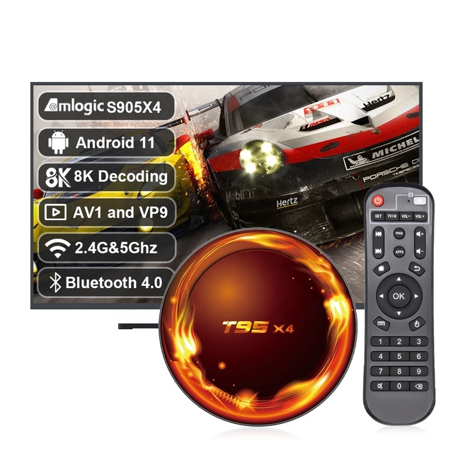 IHOMEMIX T95 X4 Streaming Set Top Box Android 11 Dual WIFI 8k Voice Smart TV Box Android T95X4