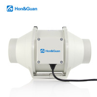 Ventilateur de gaine en ligne HF 4 pouces 100 mm avec contrôleur, silencieux, en plastique, puissant et silencieux, 830 420 100 CFM