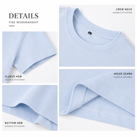 T-shirt court pour femme 100% coton, coupe ample, col rond, manches courtes, doux, respirant, décontracté, basique, été