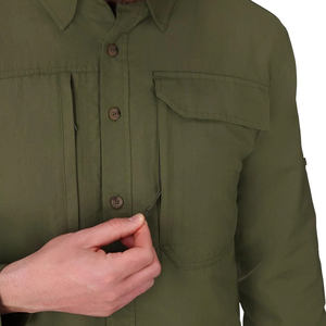 Polo de pêche à col boutonné, imprimé camouflage poisson, séchage rapide, fermeture éclair, design ventilé personnalisé, idéal par temps froid, très bien noté. - Product Image 3