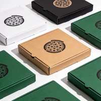 Boîte d'emballage pour pizza personnalisée, boîte d'emballage à trois parois anti-brûlure, emballage alimentaire et de boissons, boîtes à pizza en papier enduit