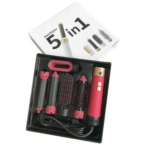 Brosse soufflante électrique 5-en-1 avec céramique tourmaline pour coiffage volumineux, bouclage et lissage – Sèche-cheveux portable - Product Image 3