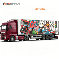 Vinilo Impreso Personalizado para Camiones, Estilo Pop Art y Dibujos Animados, Película Publicitaria para Carrocería de Vehículos Pesados, TPU PVC
