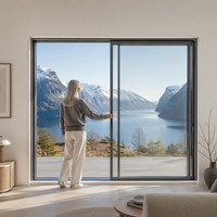 Kit de montage mural pour porte coulissante intérieure en aluminium à simple vitrage, installation facile, idéal pour séparateur chambre/cuisine, pour débutants