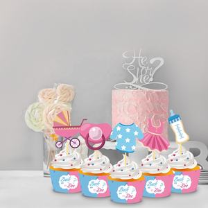 Accessoires de photomaton pour révélation de sexe Huancai avec bâtonnets, kit d'accessoires pour selfies pour fête de naissance, fête de bébé, fournitures pour fête - Product Image 6