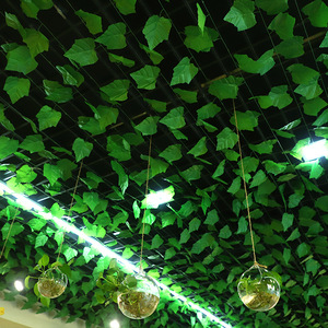 Feuilles de Pothos artificielles, plantes vertes en plastique pour décoration de plafond intérieur, 200 cm et plus - Product Image 1