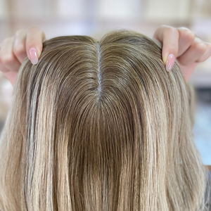 Topper Judío de Cabello Humano 7x7 con Base de Seda y Trama Completa para Mujer, Cabello Virgen Europeo 12A - Product Image 6