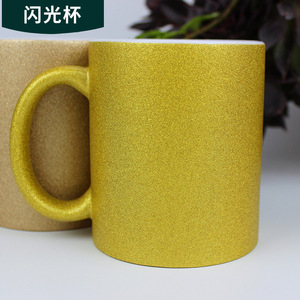 Glitter <b>Ceramic</b> Mug With Photo Design C Shape Handle Custom Image Coated Heat Transfer <b>Cup</b> For Presents - Product Image 4