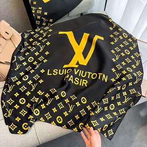 180X90CM新着ロングラージヘッドラップ花柄プリントショールレディースポリエステルイスラム教徒のヒジャブシルクフィーリングスカーフ - Product Image 1