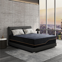 Matelas à ressorts ensachés luxueux et confortable, mousse à mémoire de forme en gel, taille Queen et King, qualité hôtelière, compressé et roulé en boîte, personnalisable OEM