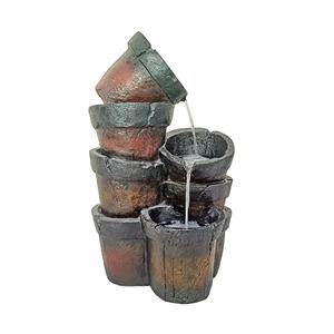 <span class=keywords><strong>Fontaine</strong></span> d'eau extérieure en résine décorative de jardin avec éclairage LED, étanche, au design moderne, autoportante pour cour ou <span class=keywords><strong>balcon</strong></span> - Product Image 4