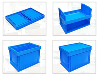 Boîte de rangement pliable robuste, solide, empilable, pour entrepôt logistique, utilisation industrielle, caisse de manutention