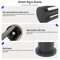 Lampe de jardin LED à piquet, étanche IP65, basse tension, pour aménagement paysager, à brancher, en aluminium, pour clôture, arrière-cour, borne lumineuse extérieure pour pelouse