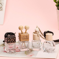 Bouteilles diffuseurs de parfum suspendues pour voiture, en verre moulé transparent de qualité supérieure, pour commandes promotionnelles en gros