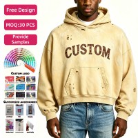 Sudadera con Capucha para Hombre, Estilo Heavyweight, Personalizada, 420 g/m², 100% Algodón, Lavada, con Estampado, Sudadera de Felpa