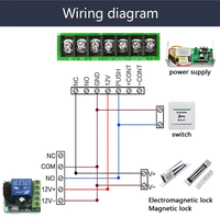 MEILLEUR PRIX Ensemble complet de télécommande et de récepteur de commutation DC 12V 10A 1CH Relais d'apprentissage ou émetteur à code fixe