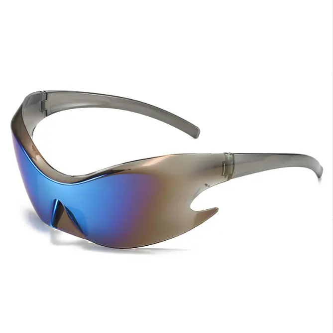 Fashion Sports sunglasses Personality Dazzling reflective Riding glasses hip hop Funny sunglasses