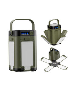 Lanterne Solaire Anti-Moustiques Pliable pour Camping, Rechargeable par Énergie Solaire (4 Pales), 2000mAh, Idéale pour Marché Nocturne, Stand Extérieur et Tente de Camping - Product Image 1