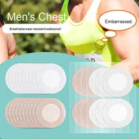 Autocollants de protection jetables en coton non tissé fins et ronds pour les mamelons, en forme de pétales, accessoires intimes