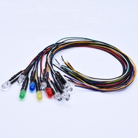 Dc 5v 12v 24v Unique Pré Fil 3mm 5mm 8mm 10mm Lampe Led Lumineux à Diodes Électroluminescentes Avec Câble Plomb Diodes Pré-Câblé Filaire Led