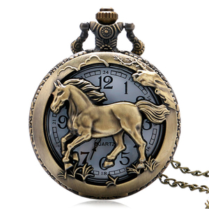 Vintage pendentif chaîne <span class=keywords><strong>ancienne</strong></span> horloge Bronze Animal cheval Quartz collier <span class=keywords><strong>montre</strong></span> <span class=keywords><strong>de</strong></span> <span class=keywords><strong>poche</strong></span> pour cadeau <span class=keywords><strong>de</strong></span> noël - Product Image 2
