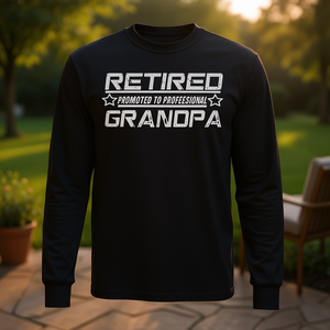 Camiseta de manga larga para abuelo profesional retirado y promovido a profesional - Product Image 3