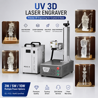 Machine de gravure laser UV 3D à l'intérieur du cube de cristal, gravure photo, 3w 5w 10w, gravure sur verre, imprimante laser